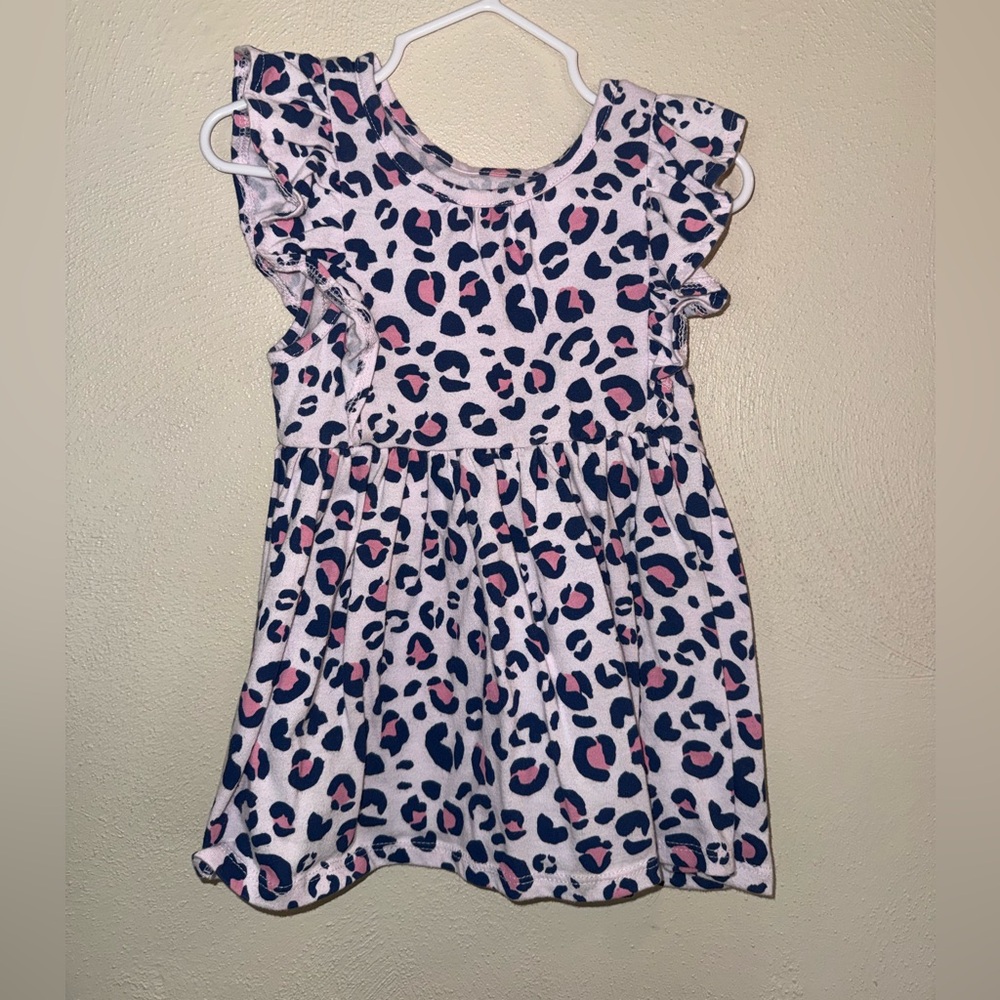 Cat & Jack Leopard Print Ruffle Sleeve Dress